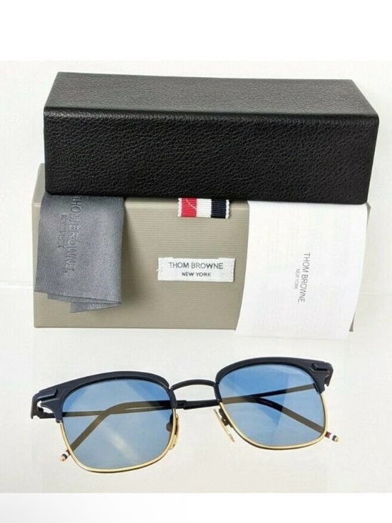 Thom Browne Other - Thom Browne Black and Gold Frame Sunglasses with Blue Lenses